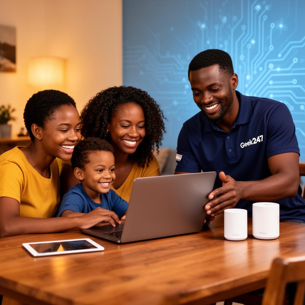Family getting tech help